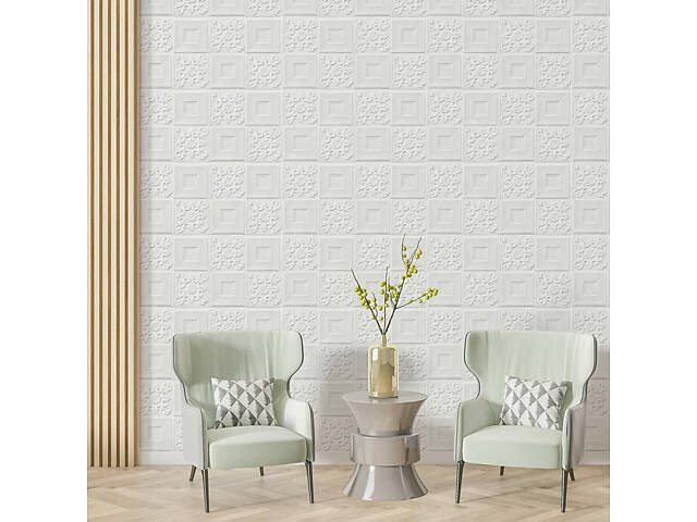 Самоклеюча декоративна настінно-стельова 3D панель фігури 700х700х5мм (114) SW-00000006 - Фото 5