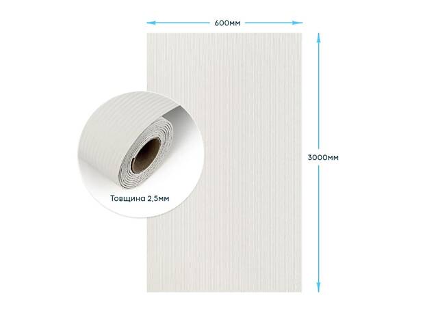 Самоклеюча гнучка штукатурка в рулоні 600х3000х2,5мм Біло-молочна SW-00002995 - Фото 3