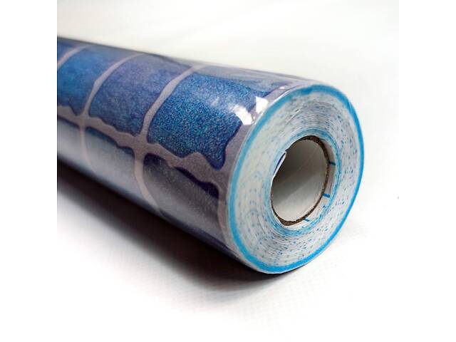 Самоклеящаяся пленка 0,45х10м х 0,07мм Синяя мозаика SW-00000825 - Фото 4