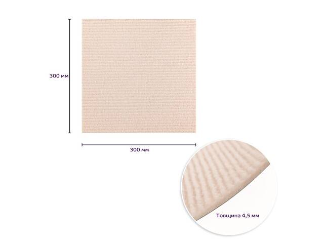Самоклеящаяся плитка под ковролин молочный 300х300х4,5мм SW-00002482 - Фото 3