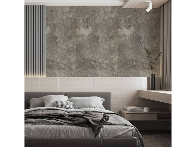 Самоклеюча вінілова плитка в рулоні 600х3000х2мм Сірий мармур Глянсова SW-00001286 - Фото 6