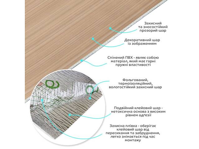 Самоклеюча вініловая плитка в рулоні 600х3000х2мм Мат SW-00002030 - Фото 2