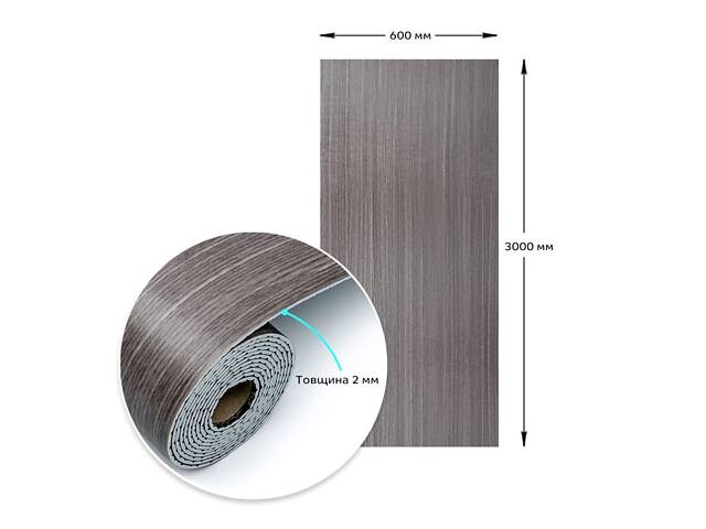 Самоклеюча вініловая плитка в рулоні 600х3000х2мм Попелясте дерево Мат SW-00002056 - Фото 3