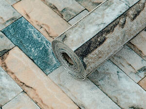 Самоклеючі шпалери 2800х500х1,5мм Бірюзова катеринославська цегла (D) SW-00001943