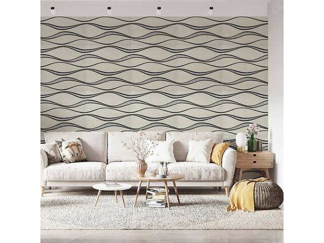 Самоклеюча 3D панель білі хвилі 700x700x5мм (195) SW-00000767 - Фото 5