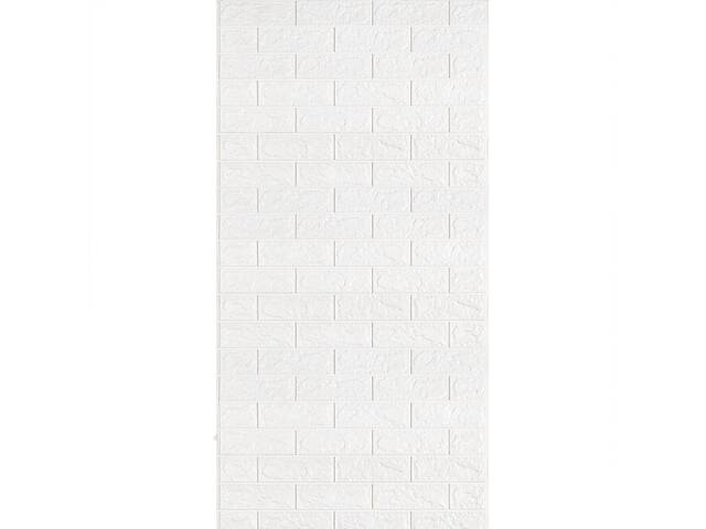 Самоклеюча 3D панель під Білу Цеглу в рулоні 3080x700x3мм (R001-3) SW-00001393 - Фото 1