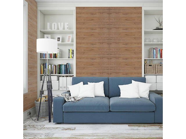 Самоклеющаяся 3D панель под светлый дуб 2800х700х3мм SW-00001770 - Фото 6