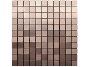 Самоклеюча алюмінієва плитка мідна мозаїка 300х300х3мм SW-00001157