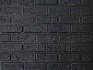 Самоклеюча декоративна 3D панель цегла деко графіт 700x700x5 мм