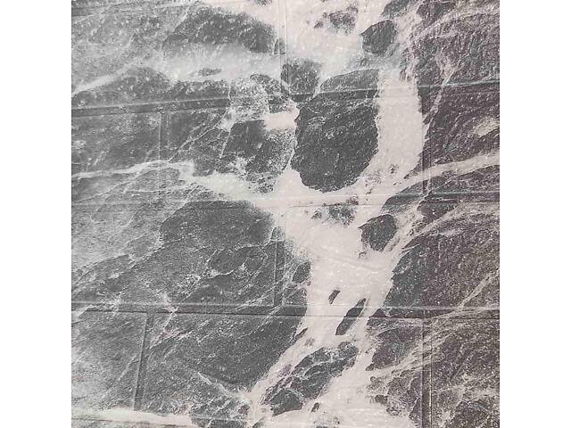 Самоклеюча декоративна 3D панель мармур еспрессо 700x3080x3 мм - Фото 2