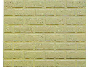 Самоклеюча декоративна 3D панель цегла деко бежева 700x700x5 мм