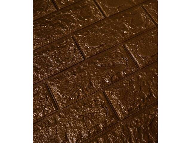 Самоклеюча декоративна панель під коричневу цеглу 700x770x5 мм - Фото 3