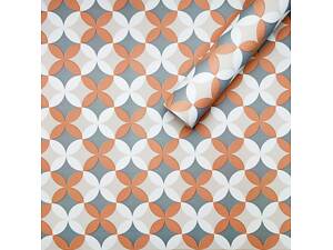 Самоклеюча плівка 0,45х10м х 0,07мм Помаранчові квіти SW-00001220