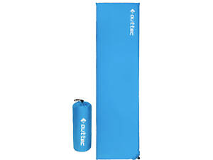 Самонадувающийся коврик Outt 180х53х4см гладкий голубой.