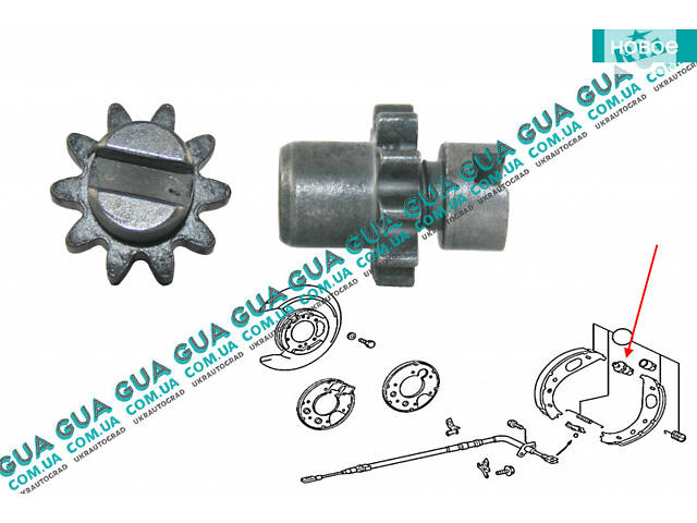 Саморегулируемый механизм задних тормозных колодок / механизм ручного тормоза ( трещетка / доводчик ) 1шт. 123420007328