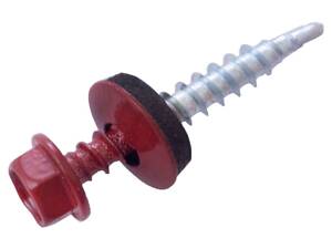 Саморіз покрівельний Apro — 4,8 x 35 мм RAL 3011 (50 шт.)