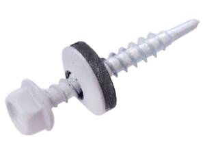 Саморіз покрівельний Apro — 4,8 x 35 мм RAL 9006 (50 шт.)