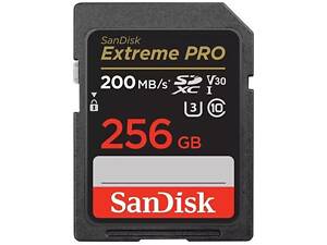 SanDisk Карта памяти SD 256GB C10 UHS-I U3 R200/W140MB/s Extreme Pro V30