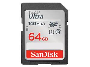SanDisk Карта памяти SD 64GB C10 UHS-I R140MB/s Ultra
