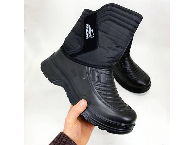 Чоботи чоловічі чорні утеплені 43р 26,5см Теплі водонепроникні тактичні чоботи для військових - Фото 5
