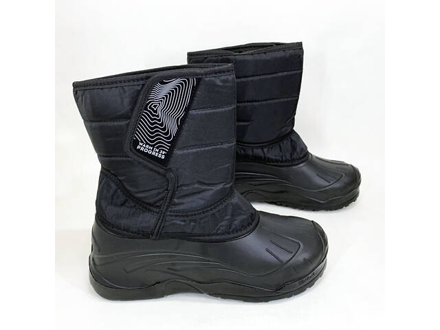 Чоботи чоловічі утеплені чорні 44р 29см Осіннє утеплене взуття - Фото 2