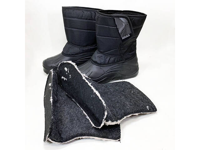 Чоботи чоловічі утеплені чорні 44р 29см Осіннє утеплене взуття - Фото 5
