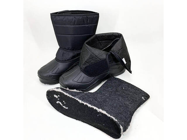 Чоботи чоловічі утеплені чорні 44р 29см Осіннє утеплене взуття - Фото 4