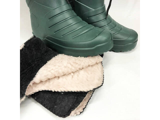 Чоботи гумові високі чоловічі 45р 30см утеплені, Активні чоловічі гумові чоботи - Фото 2