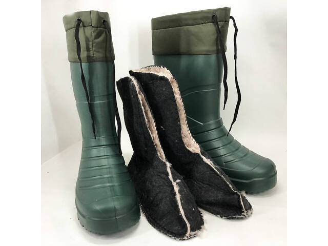 Чоботи гумові високі чоловічі 45р 30см утеплені, Активні чоловічі гумові чоботи - Фото 9