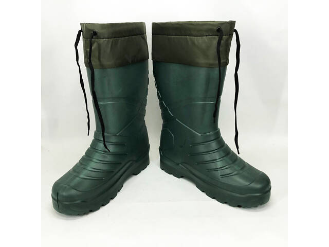 Чоботи гумові високі чоловічі 45р 30см утеплені, Активні чоловічі гумові чоботи - Фото 5