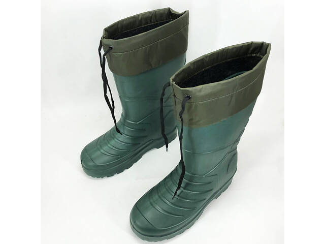 Чоботи гумові високі чоловічі 45р 30см утеплені, Активні чоловічі гумові чоботи - Фото 4