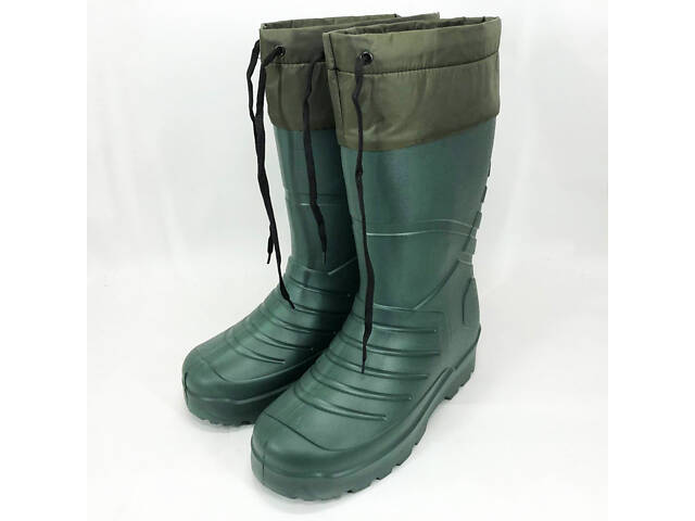 Чоботи гумові високі чоловічі 45р 30см утеплені, Активні чоловічі гумові чоботи - Фото 3