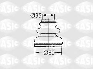 Sasic 2873813. Комплект пильовика, привідний вал