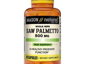 Saw Palmetto 500 мг Здоров'я Простати Mason Natural 90 капсул