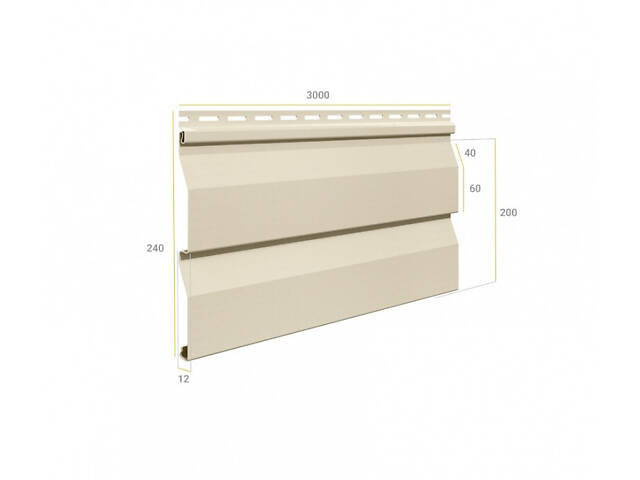 Сайдинг вініловий Польша, панель 3,0*0,2м. Пісочний. Корабельний брус - Фото 8