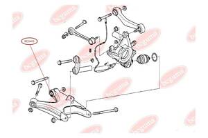 Сайлентблок нижнего рычага задней подвески (задний) BMW 5,7 (51х12х65) (BC0405) BCGUMA