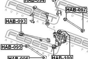 Сайлентблок подвески ACURA TSX (CL_) / HONDA ACCORD (CM) 1997-2012 г.