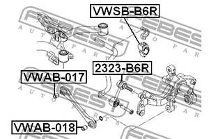 Сайлентблок подвески AUDI A3 (8P7) / VW GOLF (1K1) / AUDI Q3 (F3B) 2003-2020 г.