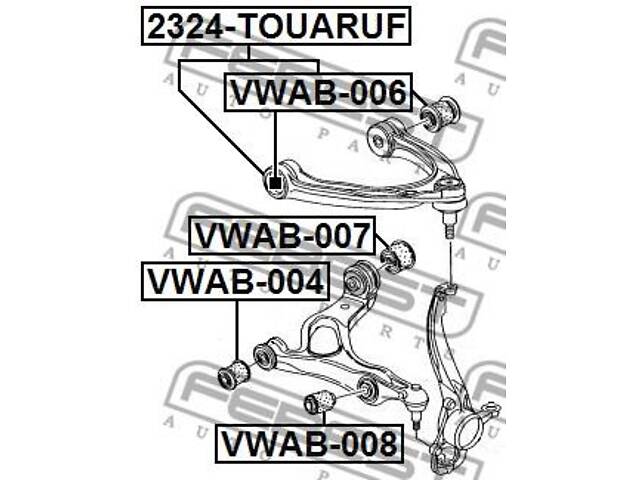 Сайлентблок подвески AUDI Q7 (4LB) / PORSCHE CAYENNE (9PA) 2002-2018 г.