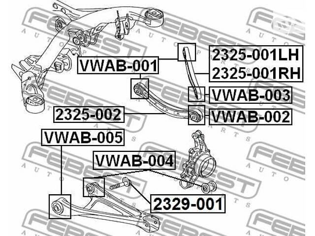 Сайлентблок подвески AUDI Q7 (4LB) / VW TOUAREG (7P5, 7P6) 2002-2018 г.