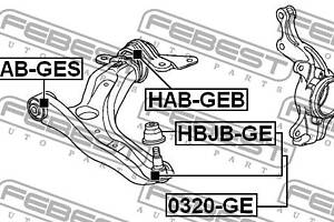 Сайлентблок подвески HONDA HR-V (RV) / HONDA JAZZ (GK_) 2007-2016 г.