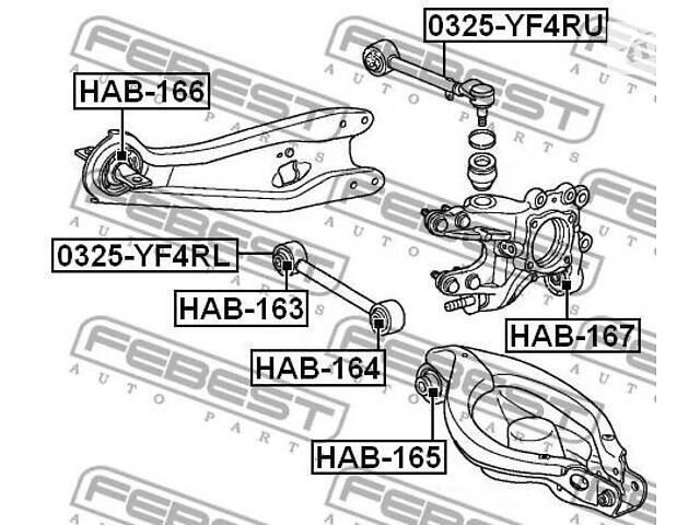 Сайлентблок подвески HONDA PILOT / ACURA MDX (YD2) 2006- г.