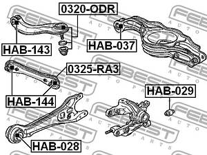 Сайлентблок подвески HONDA SHUTTLE (RA) / HONDA ACCORD (CM, CN) 1994-2008 г.