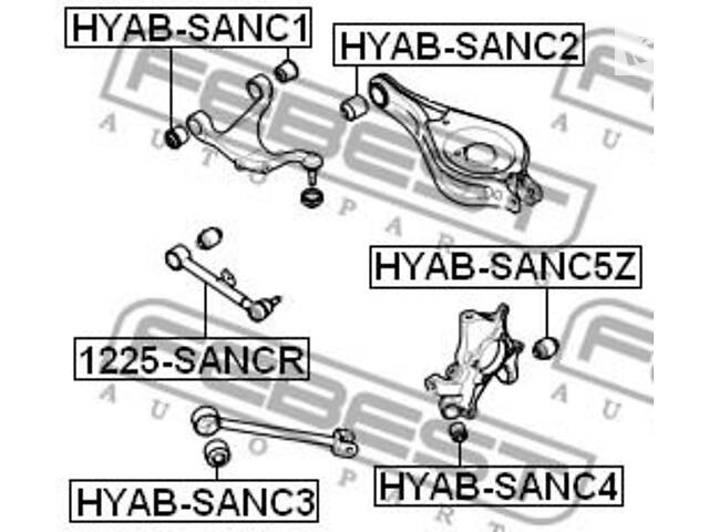 Сайлентблок подвески HYUNDAI Ix55 / KIA SORENTO (JC) 2000-2016 г.