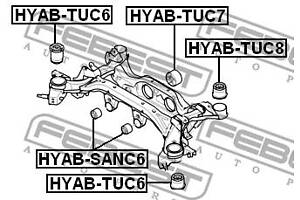 Сайлентблок подвески HYUNDAI XG / HYUNDAI TUCSON (JM) 1998-2010 г.