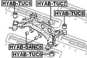 Сайлентблок подвески HYUNDAI XG / HYUNDAI TUCSON (JM) 1998-2010 г.