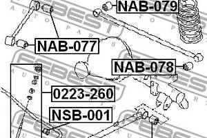 Сайлентблок подвески INFINITI QX4 / NISSAN PATHFINDER (R50) 1995-2005 г.