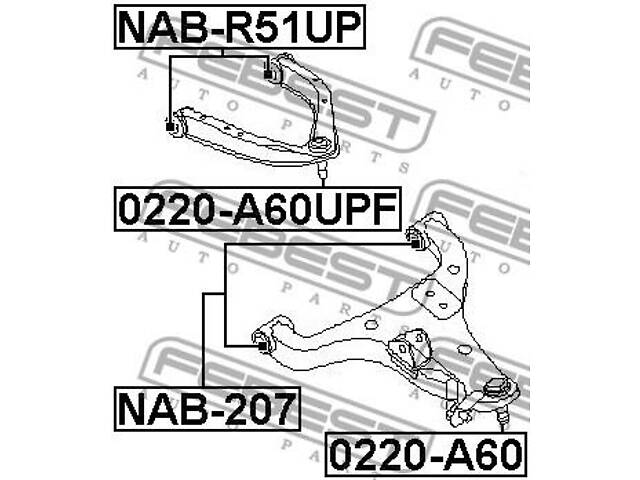 Сайлентблок подвески INFINITI QX56 / NISSAN TITAN (A60) 2003-2015 г.