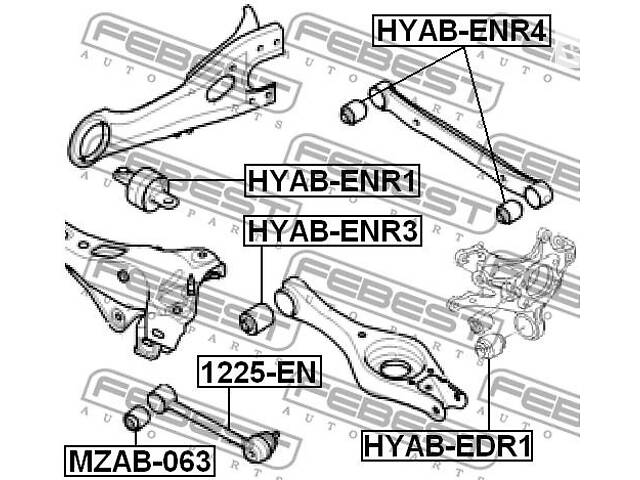 Сайлентблок подвески KIA CEE'D (ED) / HYUNDAI I30 (FD) 2006-2018 г.