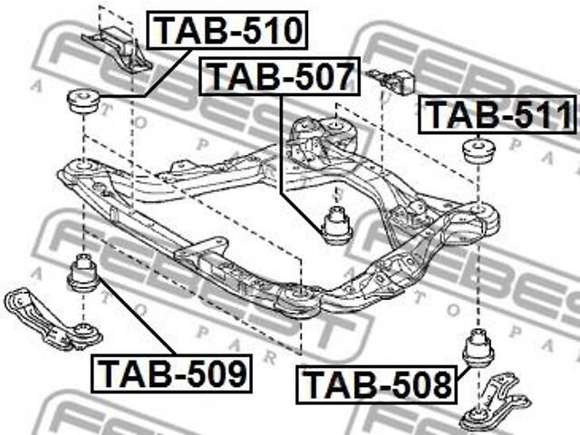 Сайлентблок подвески LEXUS RX (_U3_) / TOYOTA CAMRY (_V3_) 1996-2015 г.